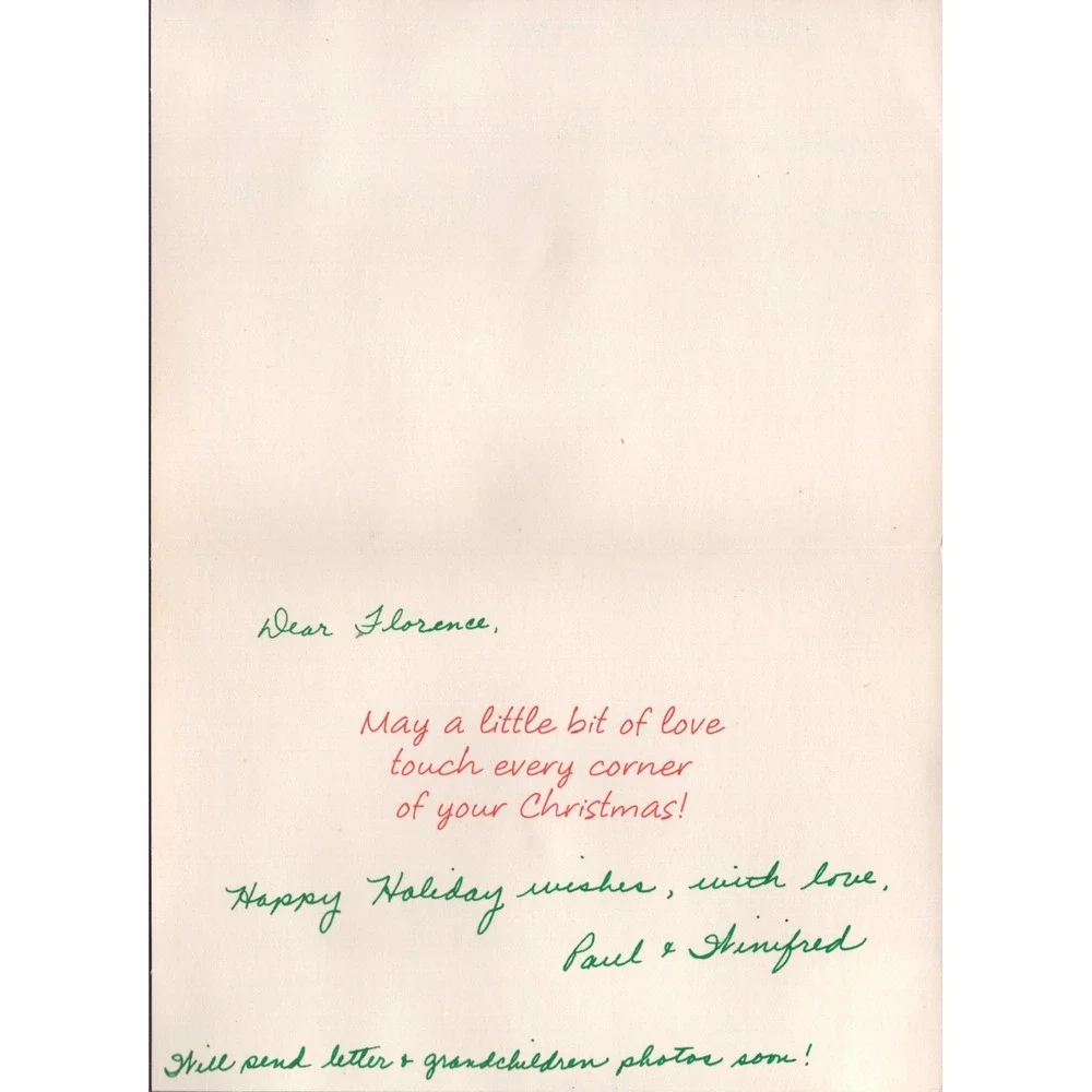 Vintage Hallmark Christmas Card Cocker Spaniel Puppy Teddy Bear PX 534-3